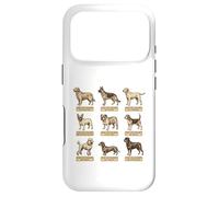 Poster de Chien de Style Vintage avec Noms de Races de Chiens latins Coque pour iPhone 17 Pro