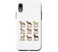 Poster de Chien de Style Vintage avec Noms de Races de Chiens latins Coque pour iPhone XR