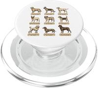 Poster de Chien de Style Vintage avec Noms de Races de Chiens latins PopSockets PopGrip pour MagSafe