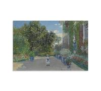 Poster de Claude Monet The Artist's House At Argenteuil - Impression sur toile - Décoration d'intérieur : salon - 50 x 75 cm