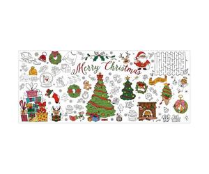 Poster De Coloriage Géant Pour Noël Bannière Vierge D'Art À Gribouiller | Grande Affiche De Coloriage De Noël Pour La Chambre Des Le Salon La Maison Le Dortoir L École La Salle De
