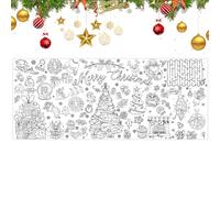 Poster De Coloriage Géant Pour Noël - Toile Vierge Pour Art Doodle Bannière Décorations Murales,Grande Affiche De Coloriage De Noël | Pour Filles Chambre À Coucher Salon Maison Dortoir École Salle De