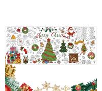 Poster de coloriage graffiti de Noël - Nappes géantes de Noël pour enfants, bannière d'art vierge, grande affiche de coloriage de Noël | pour enfants, garçons, filles, enfants, chambre à coucher
