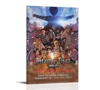 Poster de compilation Attack on Titan The Movie-The Last Attack - Art vintage - Toile murale - Décoration esthétique - Salon - Chambre d'enfant, dortoir, café, salle de bain - Convient pour chambre à
