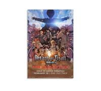 Poster de compilation Attack on Titan The Movie-The Last Attack - Art vintage - Toile murale - Décoration esthétique - Salon - Chambre d'enfant, dortoir, café, salle de bain - Convient pour chambre à