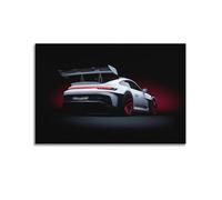 Poster de course allemande 911 992 GT3 RS avec roues rouges, voiture de sport, peinture décorative sur toile, 40 x 60 cm