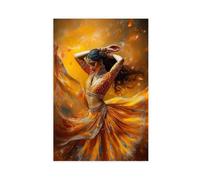 Poster de danse indienne sur toile sans cadre 60 x 90 cm