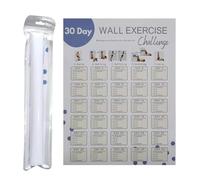 Poster de défi de remise en forme de 30 jours - Matériau en papier brillant durable, tableau de motivation visuel, outil de suivi des progrès d'exercice structuré, affichage mural de salle de sport à