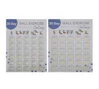 Poster de défi de remise en forme - Feuille de journal d'entraînement pour la planification | Papier épais avec disposition claire, tableau de suivi des exercices vierges, outil de planification