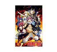 Poster de dessin animé Fairy Tail sur toile pour chambre à coucher ou bureau 30 × 45 cm