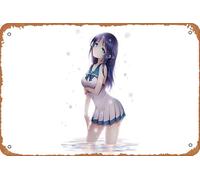 Poster de dessin animé Nagi No Asukara, Chisaki Hiradaira Décoration murale rétro en métal 20,3 x 30,5 cm