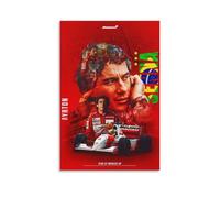 Poster de F1 Ayrton-Senna Formula One Driver (34) - Impression sur toile - Décoration murale moderne - 50 x 75 cm