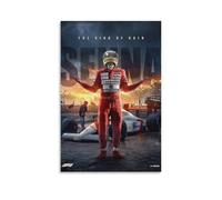 Poster de F1 Ayrton-Senna Formula One Driver (35) - Impression sur toile - 50 x 75 cm