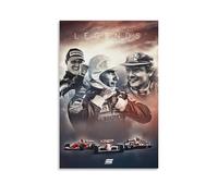 Poster de F1 Ayrton-Senna Formula One Driver (38) - Impression sur toile - 30 x 45 cm