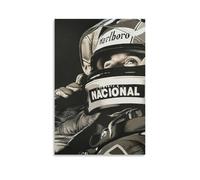 Poster de F1 Ayrton-Senna Formula One Driver (40) - Impression sur toile moderne - 60 x 90 cm