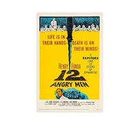 Poster de film « 12 Angry Men » sur toile pour décoration murale pour salon, chambre à coucher, style sans cadre, 40 x 60 cm