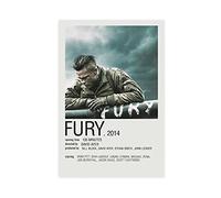 Poster de film 2014 classique populaire War Action Fury 2 sur toile pour chambre à coucher, sport, paysage, bureau, décoration sans cadre : 40 x 60 cm