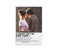 Poster de film « A Rainy Day In New York » - Art mural sur toile - Décoration murale à suspendre - 40 x 60 cm