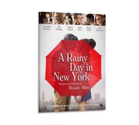 Poster de film « A Rainy Day In New York » - Art mural sur toile - Décoration murale d'intérieur - 30 x 45 cm