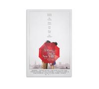 Poster de film « A Rainy Day In New York » - Art mural sur toile - Décoration murale d'intérieur - 50 x 75 cm