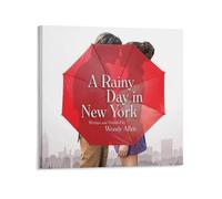 Poster de film « A Rainy Day In New York » - Art mural sur toile pour salon - 30 x 30 cm