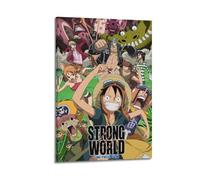 Poster de film d'animation One Piece King Mighty World - Impression sur toile - Décoration murale moderne pour chambre à coucher - 50 x 75 cm
