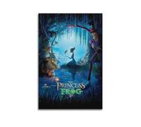 Poster de film de dessin animé Princesse et grenouille sur toile - Impression d'art moderne pour chambre à coucher - 20 x 30 cm