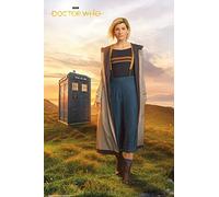 Poster de film Doctor Who - 13th Doctor - Impression - Dimensions : 61 x 91,5 cm + cadre amovible Shinsuke® Maxi MDF noir, vitre acrylique