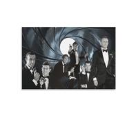 Poster de film James 007 Bond - Impression sur toile - Peinture murale moderne - 30 x 45 cm