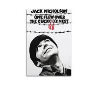 Poster de film One Flew Over The Cuckoo Nest - Impression sur toile murale moderne pour chambre à coucher - 30 x 45 cm