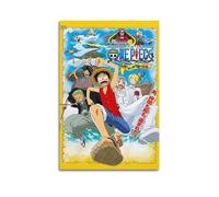 Poster de film One Piece « A Clockwork Island Adventure » - Impression sur toile - Décoration murale moderne pour chambre à coucher - 50 x 75 cm