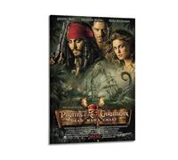 Poster de film Pirates des Caraïbes 2 morts sur toile - Impression sur toile - Décoration murale moderne pour chambre à coucher - 20 x 30 cm