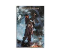 Poster de film Pirates des Caraïbes - Impression sur toile - Décoration murale moderne pour chambre à coucher - 20 x 30 cm
