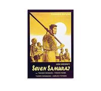 Poster de film Seven Samurai (5) - Décoration murale sur toile - Décoration pour salon - 60 x 90 cm