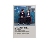 Poster de film vintage 13 Reasons Why - Esthétique - Toile - Décoration murale pour salon, chambre à coucher - 60 x 90 cm - Style sans cadre