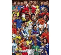 Poster de football - Légendes - Impression de sport - Dimensions : 61 x 91,5 cm + 1 poster de taille 61 x 91,5 cm