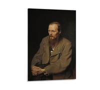 Poster de Fyodor Dostoïevski Vasily Petrov - Impression sur toile - Décoration murale moderne - 20 x 30 cm