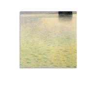 Poster de Gustav Klimt Island in The Attersee (3) Impression esthétique sur toile murale moderne pour chambre à coucher 40 x 40 cm