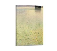 Poster de Gustav Klimt Island in The Attersee (5) Impression sur toile d'œuvres d'art esthétique pour chambre 40 x 60 cm