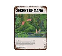 Poster de jeu vidéo « Secret of Mana » (1993) - Rétro - En métal - Art rétro chic - Peinture en fer - Bar - Personnes - Cave - Café - Garage - Décoration murale - 30 x 40 cm