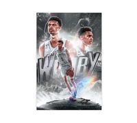 Poster de joueur de basket-ball Victor Wembanyama sur toile - Décoration murale pour salon, chambre à coucher - Style sans cadre - 40 x 60 cm