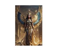 Poster de la déesse égyptienne Isis sur toile pour décoration de chambre à coucher, bureau, chambre, cadeau (50 x 75 cm)