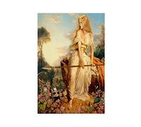 Poster de la déesse Freyja - Déesse Freya - Art rétro (6) - Poster sur toile - Décoration de chambre à coucher - Paysage sportif - Décoration de bureau - Cadeau sans cadre - 30 x 45 cm