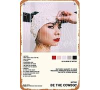 Poster de l'album Be the Cowboy - Poster rétro Mitski en métal vintage 30,5 x 20,3 cm Décoration murale
