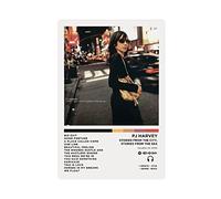 Poster de l'album Pj Harvey Stories From The City - Impression sur toile - Décoration murale pour salon, chambre à coucher - Style sans cadre - 50 x 75 cm