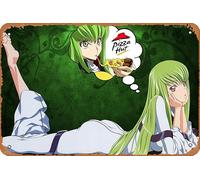 Poster de l'anime Code Geass, C (Code Geass) - Décoration murale rétro en métal - 20,3 x 30,5 cm