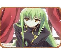 Poster de l'anime Code Geass, C (Code Geass) - Décoration murale rétro en métal - 20,3 x 30,5 cm