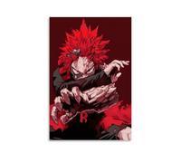 Poster de l'anime Eijiro Kirishima - Impression sur toile - Décoration murale moderne pour chambre à coucher - 30 x 45 cm