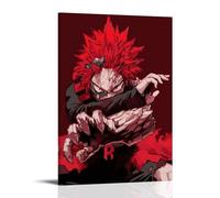 Poster de l'anime Eijiro Kirishima - Impression sur toile - Décoration murale moderne pour chambre à coucher - 60 x 90 cm