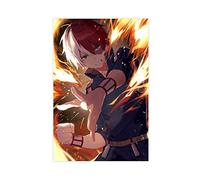 Poster de l'animé My Hero Academia Todoroki Shoto 10 sur toile pour décoration de chambre, de sport, de bureau, de chambre, de cadeau, 30 × 45 cm. Sans cadre :